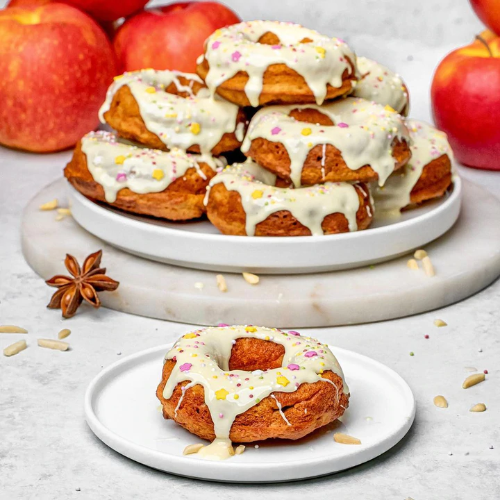 Sağlıklı Elmalı Donutlar (vegan, şekersiz, glütensiz)