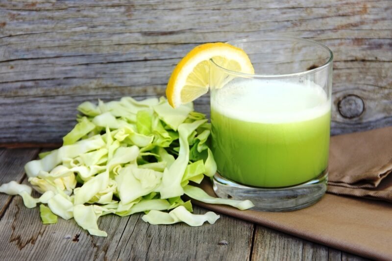 Lahanadan Yapılan Yeşil Meyve Suyu